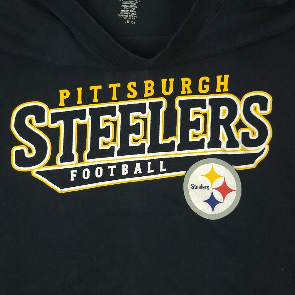 Reebok Pittsburgh Steelers T Shirt Mens XL Black Cotton Short Sleeve - Picture 3 of 10
